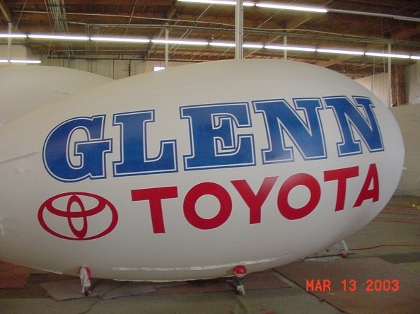 White Advertising Glenn Toyota Blimp