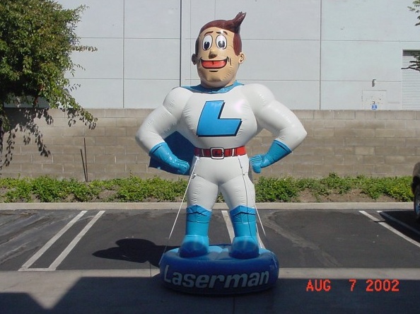 Blue White Custom Laserman Inflatable
