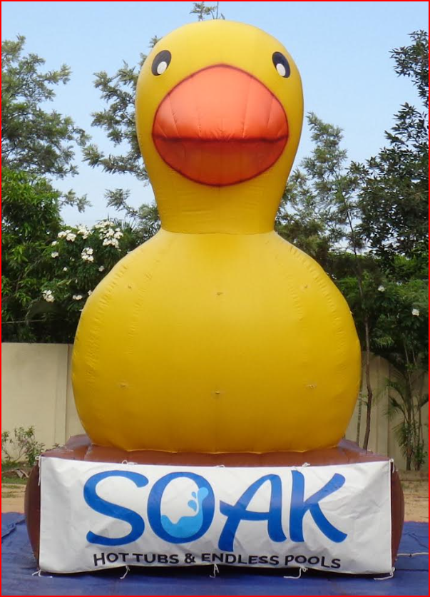 Custom Inflatable Duck for Sundance Hot Tub Retailer