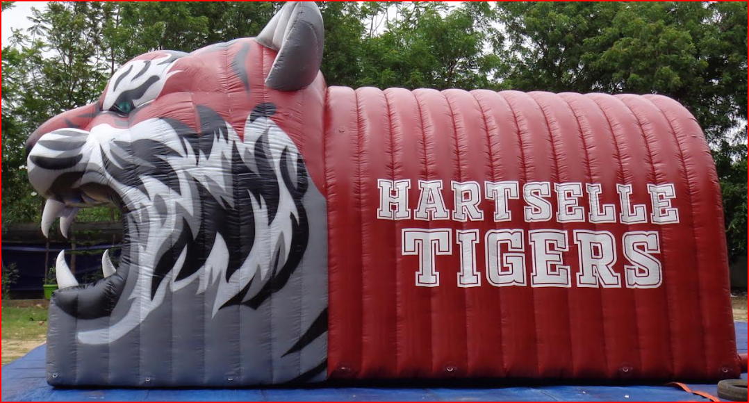 Hartselle Tigers Mascot Football Tunnel Side View